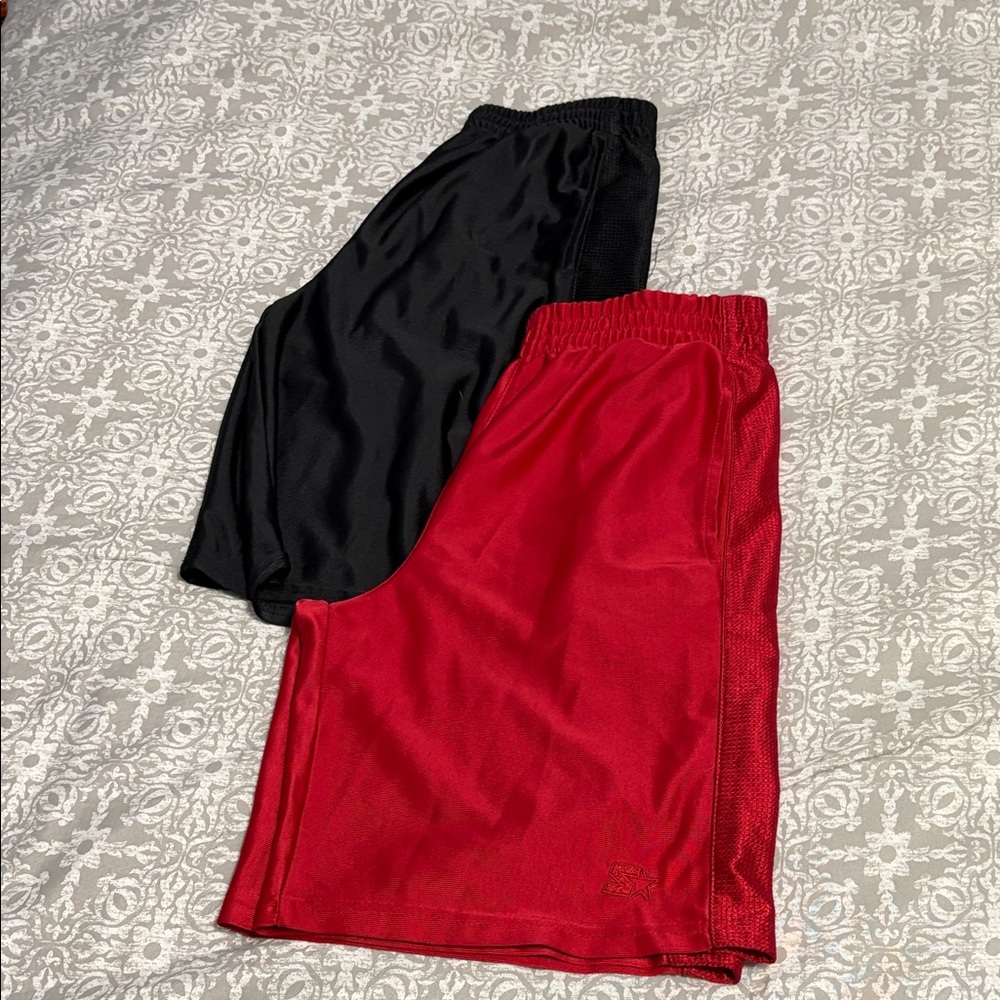 Kids Black and Red Shorts Set Starter and Athletics Brands , Size 10/12